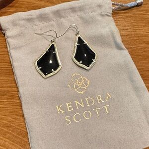 Kendra Scott Black and Gold Geometric Earrings